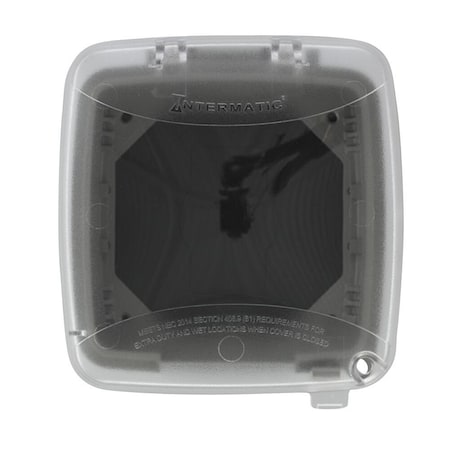 Intermatic Electrical Box Cover, 2 Gangs, UV Stabilized Polycarbonate WP5221C